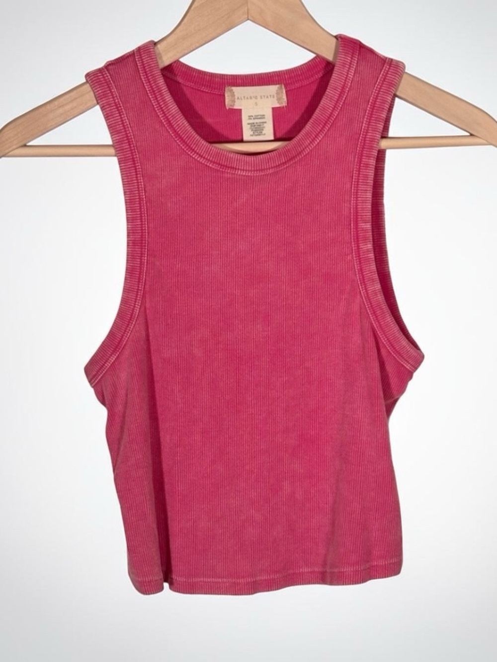 Altar'd State Pink Ribbed Crewneck Tank - Picture 3 of 8